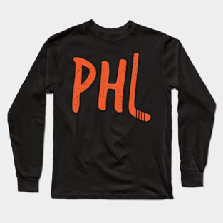 Retro Philadelphia Hockey Stick Tee Shirt Long Sleeve T-Shirt